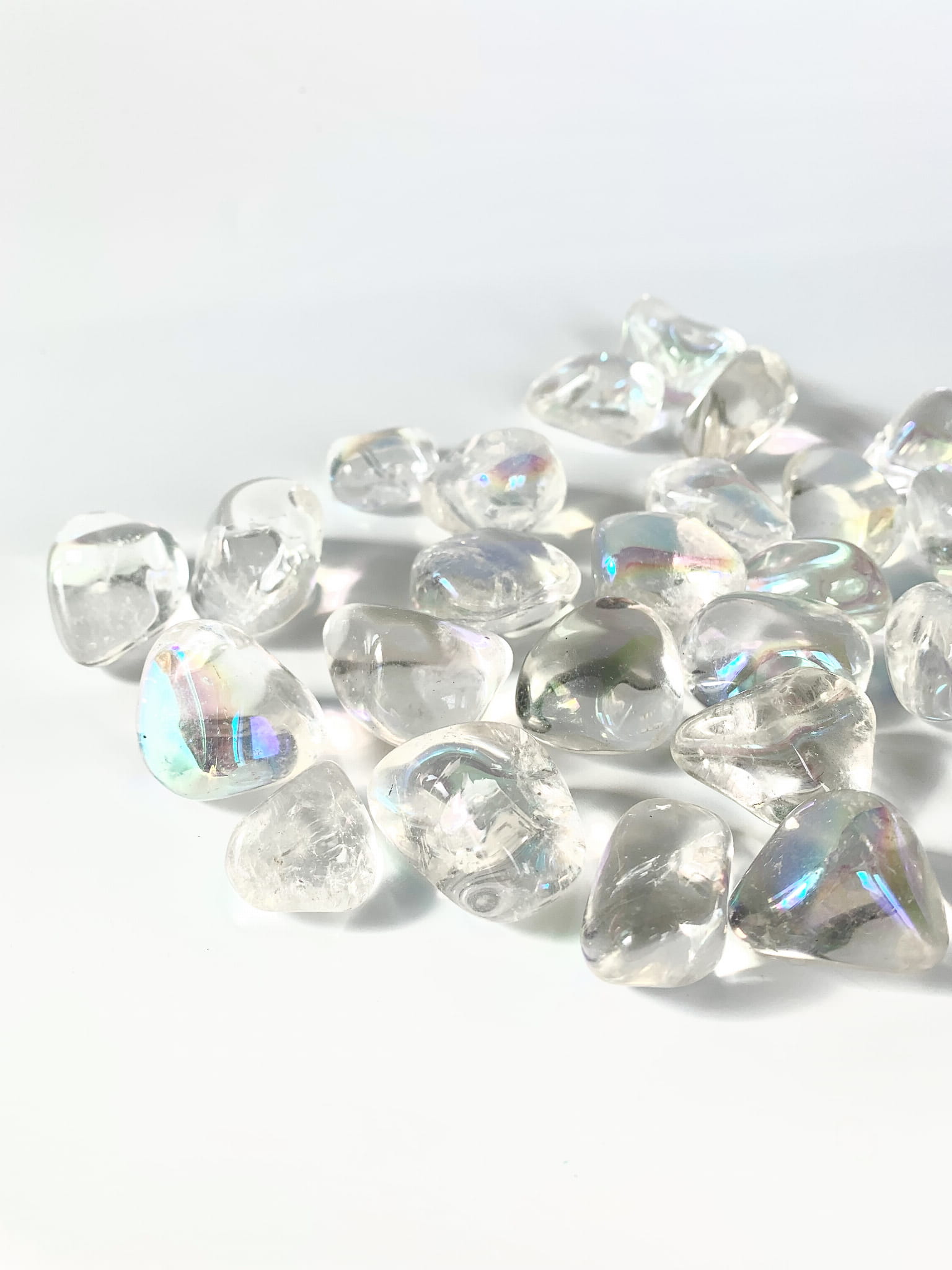 Kwarc górski aura - otoczak