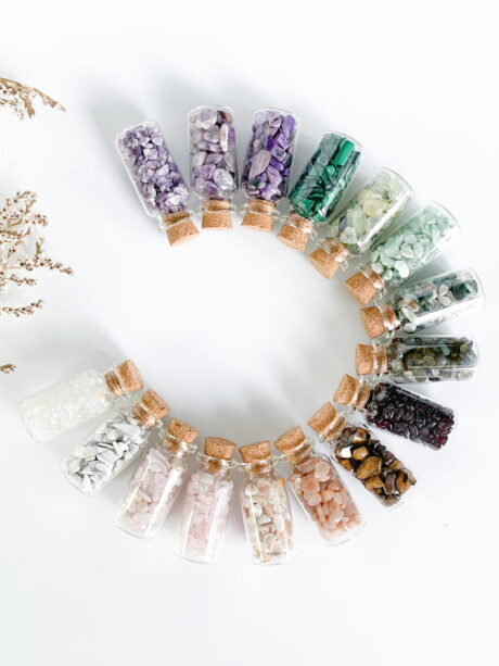 Słoiczek z kryształami 14 ml (20 rodzajów minerałów)