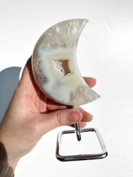 Agat księżyc na stojaku - nr 1