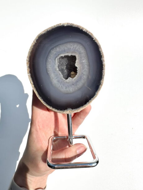 Agat geoda na stojaku - nr 3