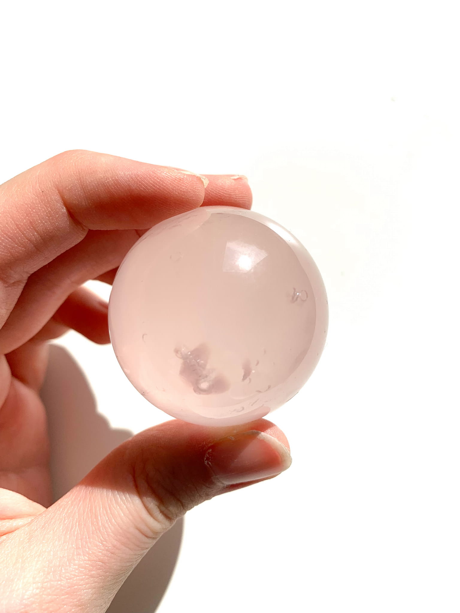 Kwarc różowy kula z asteryzmem - numer 01
