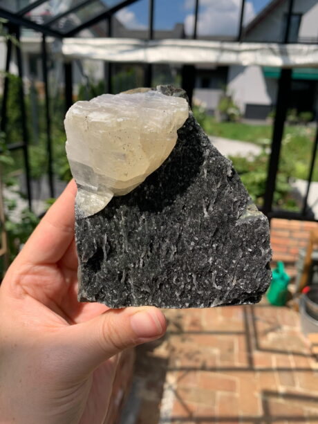 Ametyst czarny (chalcedon) szczotka - numer 01